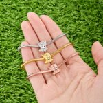 Henkilökohtainen Söpö Highland Cow Birthstone rannekoru Initial Dainty Korut Syntymäpäivä Ystävänpäivä Vuosipäivä Lahja naisille