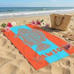 Personalisierte Farbe Blocking Tier schnell trocknen weich überdimensioniert Strandtuch mit Namen Sommer Urlaub Strand Party Geburtstag Geschenk für Familie Freunde