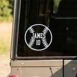 Personalisierte Multicolor Baseballschläger wasserdicht Helm Aufkleber Set von 5 mit Namen und Nummer Game Day Geburtstagsgeschenk für Baseball-Spieler-Enthusiasten