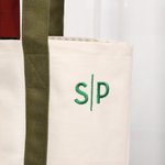Sac à vin en toile brodée multicolore personnalisé avec initiales Fête de mariage Anniversaire Cadeau pour les amateurs de vin