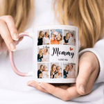 Tasse en céramique multicolore personnalisée 7 photos 11 oz 15 oz avec titre et texte Anniversaire Fête des mères Cadeau pour Maman Grand-mère