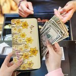 Personalised Birth Flower PU Leather Hand Wallet with Name and Multiple Compartments Travel Accessories Mother's Day Birthday Gift for Women Girls