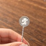 Personalized Cattle Brand Turquoise Initials Western Style Cowboy Toothpick Hat Pin Birthday Father's Day Anniversary Gift for Cowboy Man