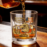 Verre à whisky personnalisé avec nom et année pour la fête des pères Cadeau d'anniversaire pour les hommes amoureux de la culture américaine