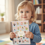 Cahier à spirales A5 personnalisé avec nom et 120 pages lignées Cadeau de prière de baptême pour enfants catholiques