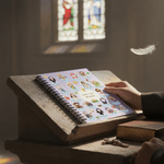 Cahier à spirales A5 personnalisé avec nom et 120 pages lignées Cadeau de prière de baptême pour enfants catholiques