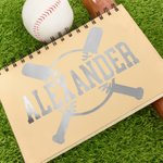Personalisierte Multicolor Baseballschläger wasserdicht Helm Aufkleber Set von 5 mit Namen und Nummer Game Day Geburtstagsgeschenk für Baseball-Spieler-Enthusiasten
