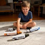 Personalized Multicolor Toy Truck with Name Indoor Outdoor Car Toy Baby Shower Birthday Gift for Boys Kids