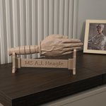 Personalized 3D Printed Tactical Knife Grip Knife Hand Ornament with Text Military Desk Decor Retirement Gift for Veterans Military Enthusiasts