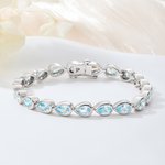 Personligt Teardrop Birthstone Tennisarmband Elegant Dainty Smycken Födelsedag Mors dag Jubileum Present till mamma Fru Flickvän Vän