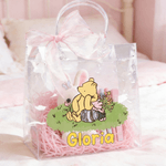 Personalized Cute Classic Winnie the Pooh Transparent Bag with Name Daily Use Birthday Gift for Children