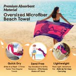 Personalisierte Farbe Blocking Tier schnell trocknen weich überdimensioniert Strandtuch mit Namen Sommer Urlaub Strand Party Geburtstag Geschenk für Familie Freunde