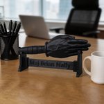Personalized 3D Printed Tactical Knife Grip Knife Hand Ornament with Text Military Desk Decor Retirement Gift for Veterans Military Enthusiasts