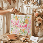 Sac en toile de jute avec nom Cadeau d'anniversaire de la fête des mères pour femme