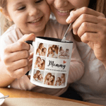 Tasse en céramique multicolore personnalisée 7 photos 11 oz 15 oz avec titre et texte Anniversaire Fête des mères Cadeau pour Maman Grand-mère