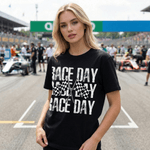 Personalised Multicolor Retro Race Day Design Soft T-shirt Sweatshirt with Name Game Day Birthday Gift for Racer Lovers