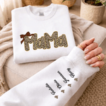 Sweatshirt à capuche rétro imprimé léopard multicolore avec titre et nom Cadeau d'anniversaire de fête des mères pour maman grand-mère