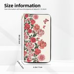 Personalised Birth Flower PU Leather Hand Wallet with Name and Multiple Compartments Travel Accessories Mother's Day Birthday Gift for Women Girls