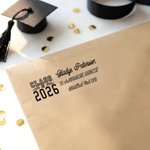 Personalisierte Klasse von 2026 Graduierung Saison Adresse Etiketten Aufkleber mit Namen Umschlag Einladung Dekor Graduierung Party Favor für Absolvent Lehrer
