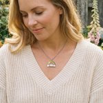 Personalisierte Regenbogenbrücke Pfote drucken Einäscherung Urne Halskette für Asche mit eingraviertem Text und Portrait Geburtstag Memorial Geschenk für Katze Hundeliebhaber