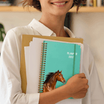 Personalized Horse Photo Planner 2026 Spiral A5 Notebook with Name and Weekly Monthly Planning Pages Birthday Gift for Horse Lovers