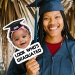 Personalised Cute Graduation Cap Childhood Photo Handheld Fan with Text Party Supplies Graduation Ceremony Gift for Graduates