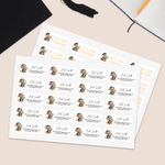 Personlig Graduation Cap Animal Vattentäta klistermärken med namn Returadressetikett Celebration Party Decor Graduation Ceremony Gift for Graduates