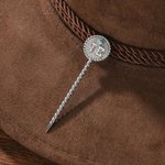 Personalized Cattle Brand Turquoise Initials Western Style Cowboy Toothpick Hat Pin Birthday Father's Day Anniversary Gift for Cowboy Man