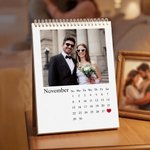 Personalised 12 Photos 2026 2027 Calendar with Text Special Memorial Date Anniversary Birthday Gift for Newborn Family Friends