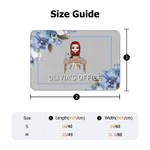 Paillasson anti-dérapant avec nom et bordure Cadeau d'anniversaire pour les employés de bureau