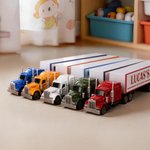 Personalized Multicolor Toy Truck with Name Indoor Outdoor Car Toy Baby Shower Birthday Gift for Boys Kids