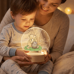 Personalized Cute Classic Winnie the Pooh LED Night Light with Name and Wooden Base Nursery Home Decor Birthday Gift for Boys Girls