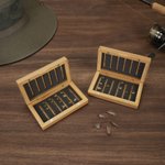 Boîte de rangement en bois pour la pêche à la mouche avec nom Utilisation quotidienne pour les activités de pêche Cadeau d'anniversaire pour les passionnés de pêche