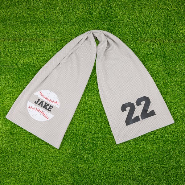 Personalised Soccer Baseball Softball Quick Drying Cooling Towel with Name and Number Hot Weather Use Team Gift for Ball Sports Lovers Players