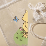 Personalized Cute Classic Winnie the Pooh Transparent Bag with Name Daily Use Birthday Gift for Children