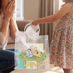 Personalized Cute Classic Winnie the Pooh Transparent Bag with Name Daily Use Birthday Gift for Children