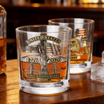 Verre à whisky personnalisé avec nom et année pour la fête des pères Cadeau d'anniversaire pour les hommes amoureux de la culture américaine