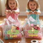 Personalized Cute Classic Winnie the Pooh Transparent Bag with Name Daily Use Birthday Gift for Children