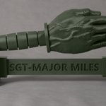 Personalized 3D Printed Tactical Knife Grip Knife Hand Ornament with Text Military Desk Decor Retirement Gift for Veterans Military Enthusiasts
