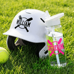 Personalisierte Multicolor Baseballschläger wasserdicht Helm Aufkleber Set von 5 mit Namen und Nummer Game Day Geburtstagsgeschenk für Baseball-Spieler-Enthusiasten
