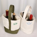 Sac à vin en toile brodée multicolore personnalisé avec initiales Fête de mariage Anniversaire Cadeau pour les amateurs de vin