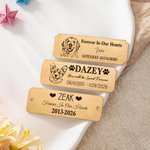 Personalised Brass Pet Portrait Memorial Urn Plaque with Name Text and Date Home Decor Pet Memorial Service Gift for Pet Owners