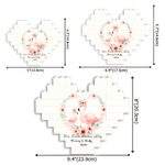 Personalized Rabbit Tiger Mother Baby Animal Heart Building Brick Puzzles with Text and Year First Mother's Day Gift for Mom