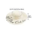 Personlig text Floppy Beach Hat med Pom-Poms Sommartillbehör Födelsedag Holiday Smekmånad Present för kvinnor