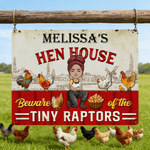 Personalized Farm Cartoon Character Tinplate Sheet Hanging Painting with Name Chicken Coop Decoration Birthday Gift for Farmer Dad Mom