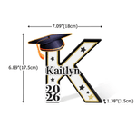 Personalized Graduation Cap 3D Printed Letter Name Sign with Year Party Desk Decor Graduation Appreciation Gift for Classmates Graduates