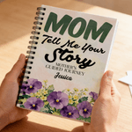 Personlig mamma Fortell meg din historie Fødselsblomst Spiralbok med navn Innspillingstilbehør Bursdag Morsdagsgave til mamma