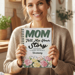 Personlig mamma Fortell meg din historie Fødselsblomst Spiralbok med navn Innspillingstilbehør Bursdag Morsdagsgave til mamma