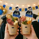 Personalised Graduation Photo Cupcake Topper with Name and Year Celebration Party Decor Graduation Gift for 2026 Graduates Students