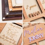 Personalisierte Geburt bis zum Abschluss der Schule Jahre hölzerne Memorial Fotorahmen mit Namen ersten Tag der Schule Graduierung Geschenk für Kinder Absolventen